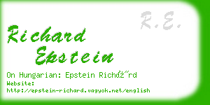 richard epstein business card
